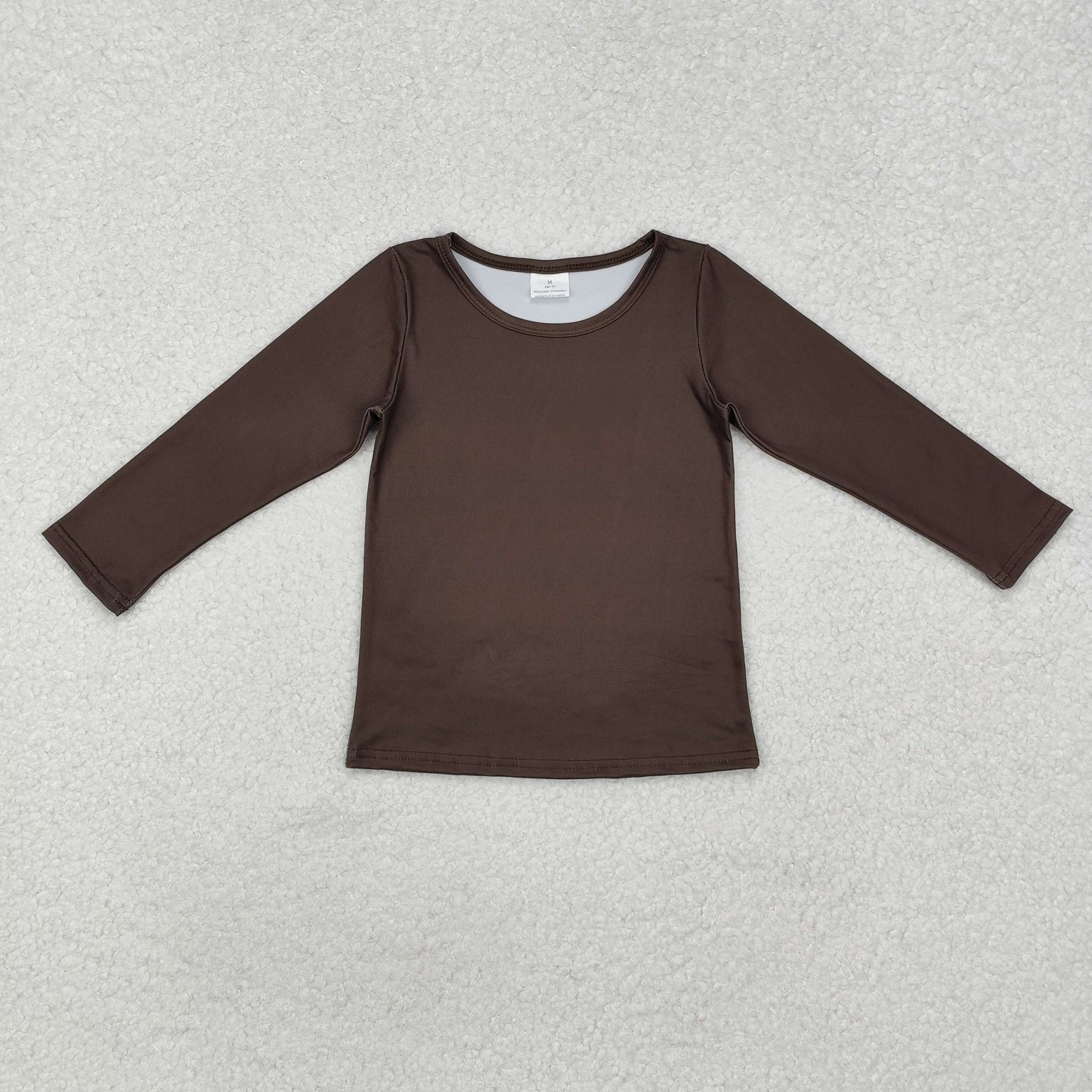 Kisd Boys and Girls Solid Color Long Sleeve Top