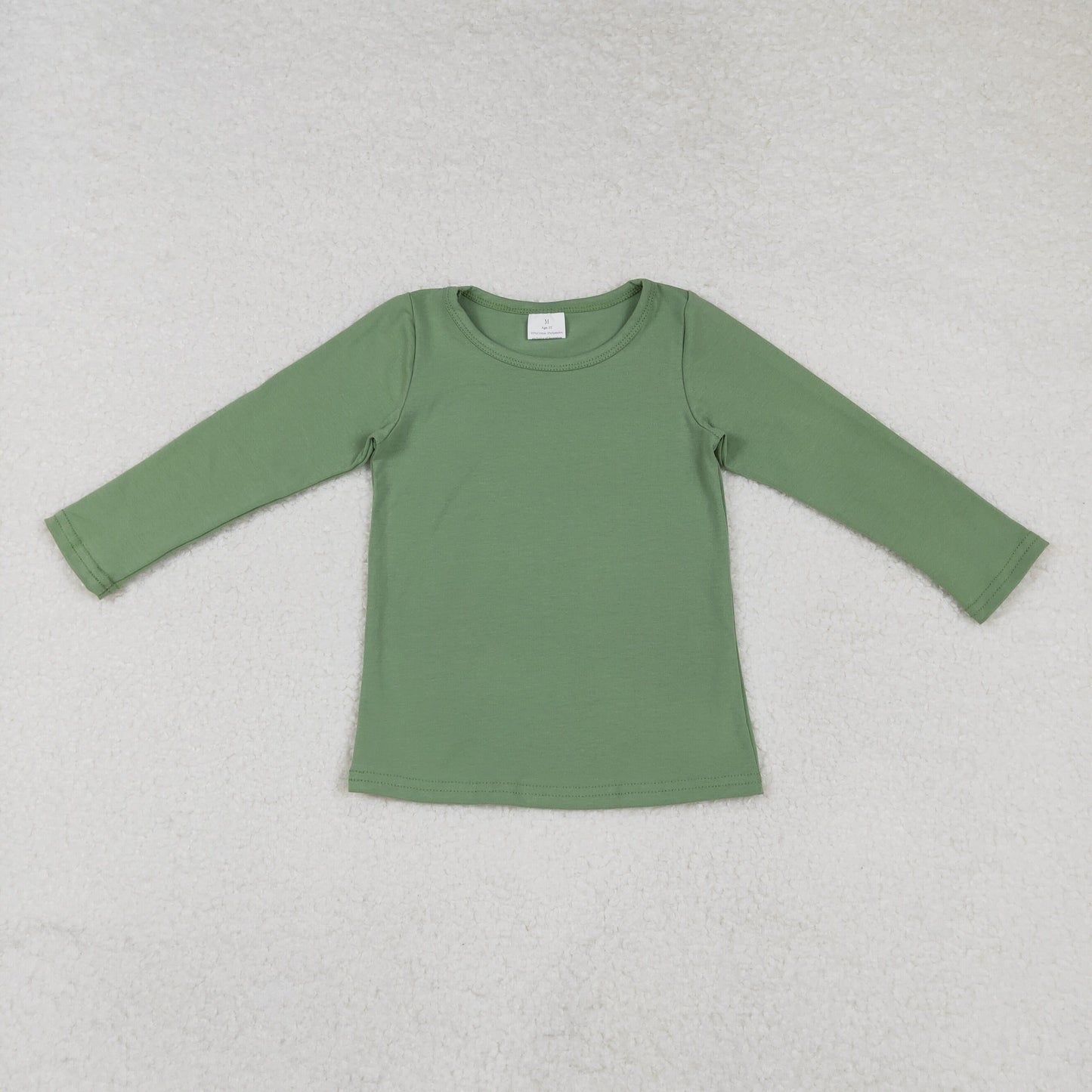 Kisd Boys and Girls Solid Color Long Sleeve Top
