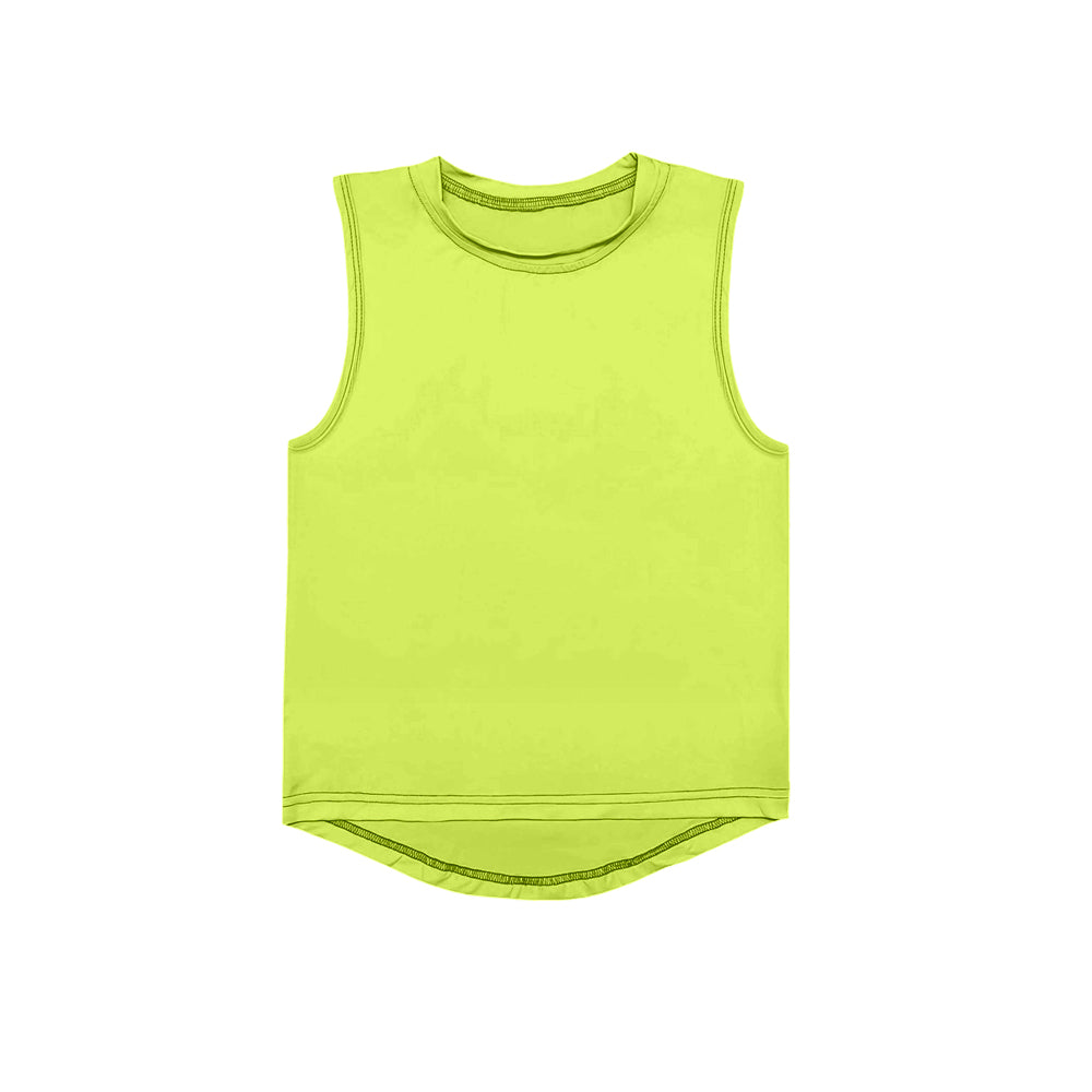 GT0998 Kids Girls Yellow Sleeveless Active Top Preorder