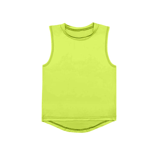 GT0998 Kids Girls Yellow Sleeveless Active Top Preorder
