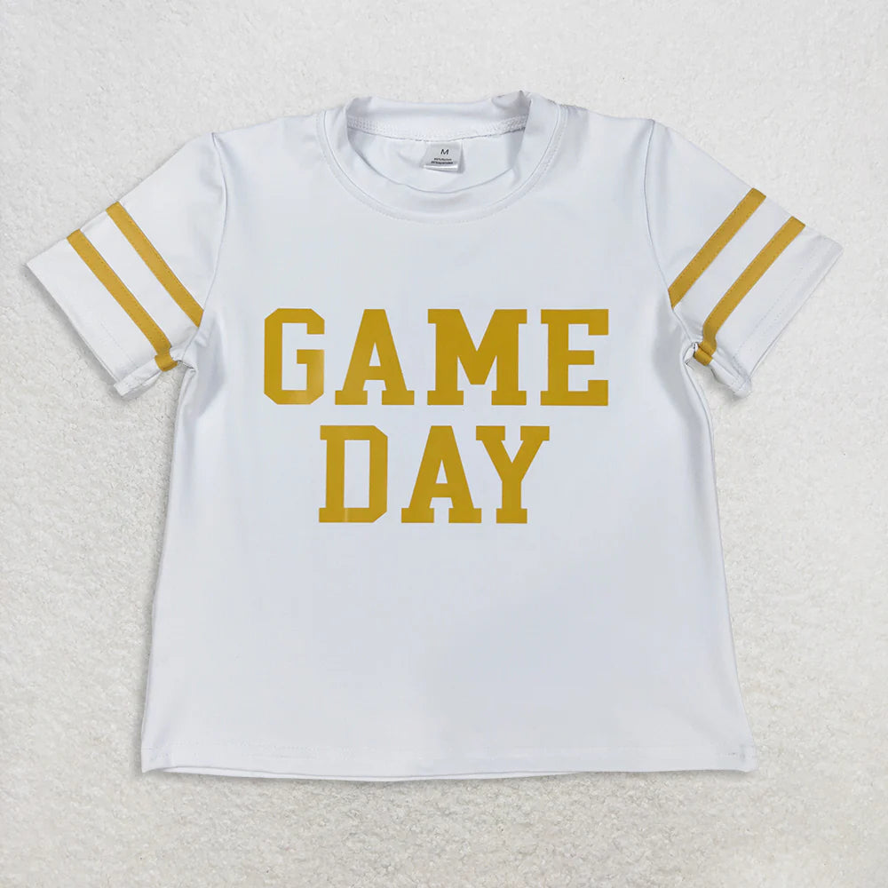 Kids Girls Sibling Game Day Sport Athletic Short Sleeve T-shirt Top
