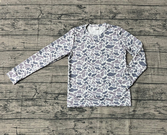 GT1127 Adult Women Grey Camo Long Sleeve Top