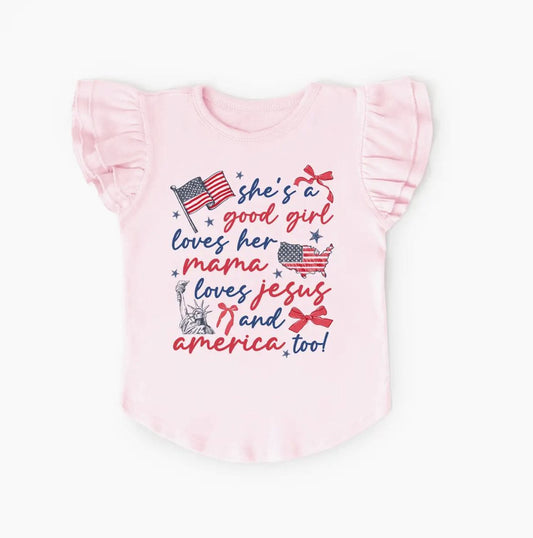 GT1546 She's A Good Girl Loves Her Mama Love Jesus and American Top Preorder