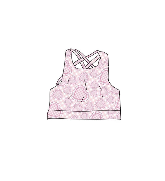GT1550 Baby Girls Pink Heart Yoga Top Preorder