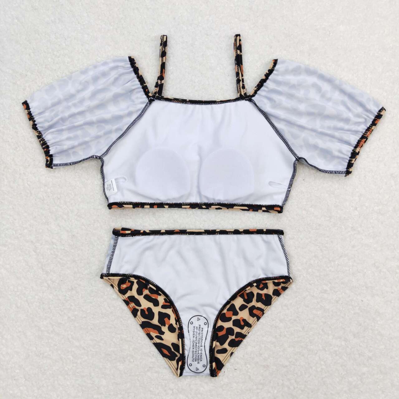 S0272 Baby Girls Leopard Swimwear Swimsuit