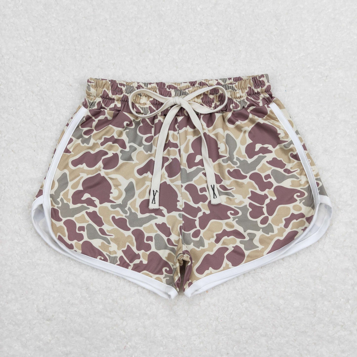 SS0176 Baby Girls Green Camo Shorts