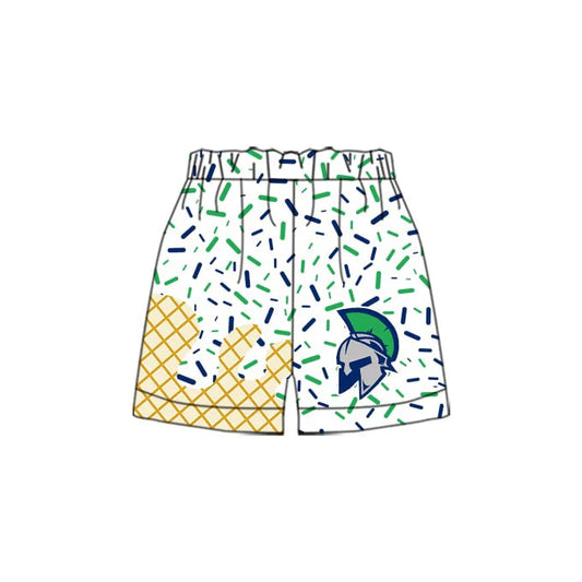 Baby Boys Ice Cream Drip Green Team Sports Shorts 5 MOQ