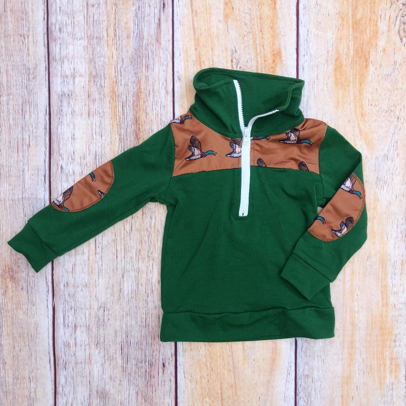 Toddler Boys Hunting Mallard Duck Set and Pullover Top