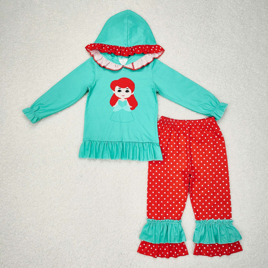 Baby Girls Princess Mermaid Hoodie Top Pants Set