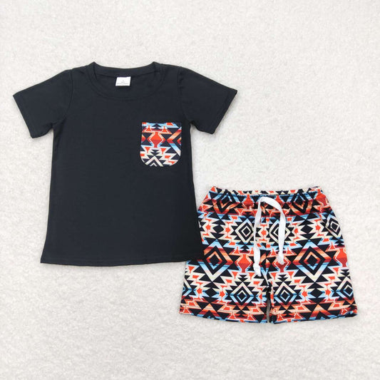 Baby Boys Western Aztec Shorts Set