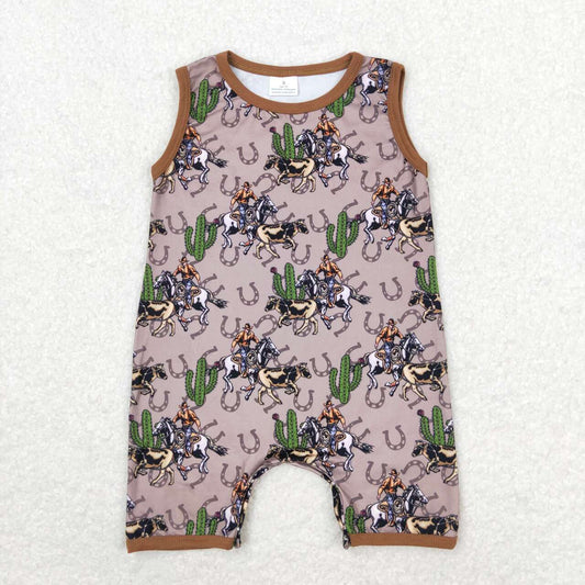 SR1101 Newborn Baby Boys Rodeo Romper