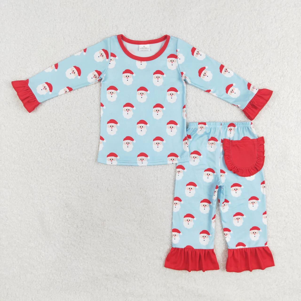 Baby Girls Boys Sibling Christmas Santa Pajama Set