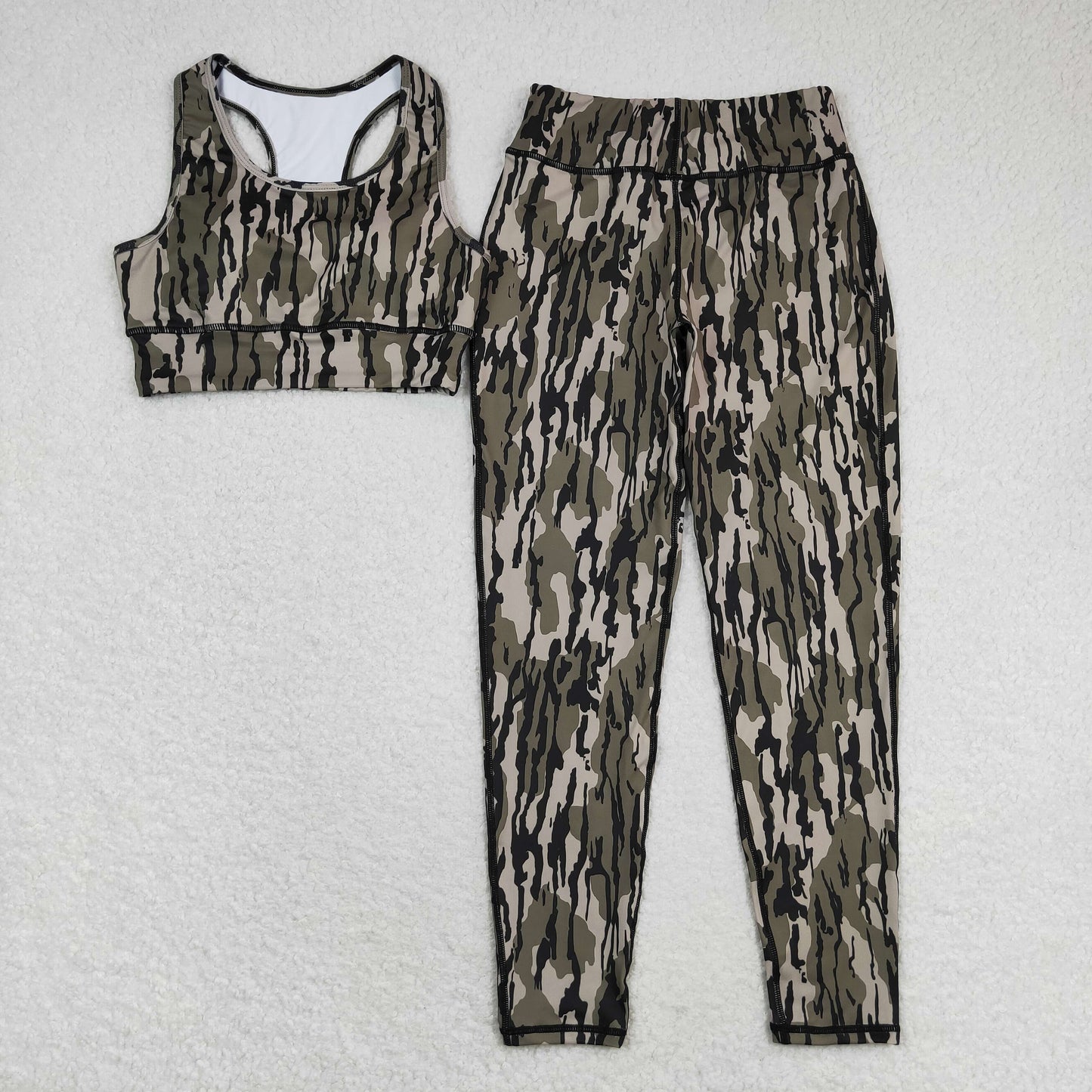 Adult Women Camo Yoga Tank and Pants Set