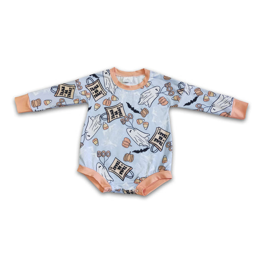 LR0027 Newborn Baby Boys Ghost Cancy Corn Long Sleeve Romper