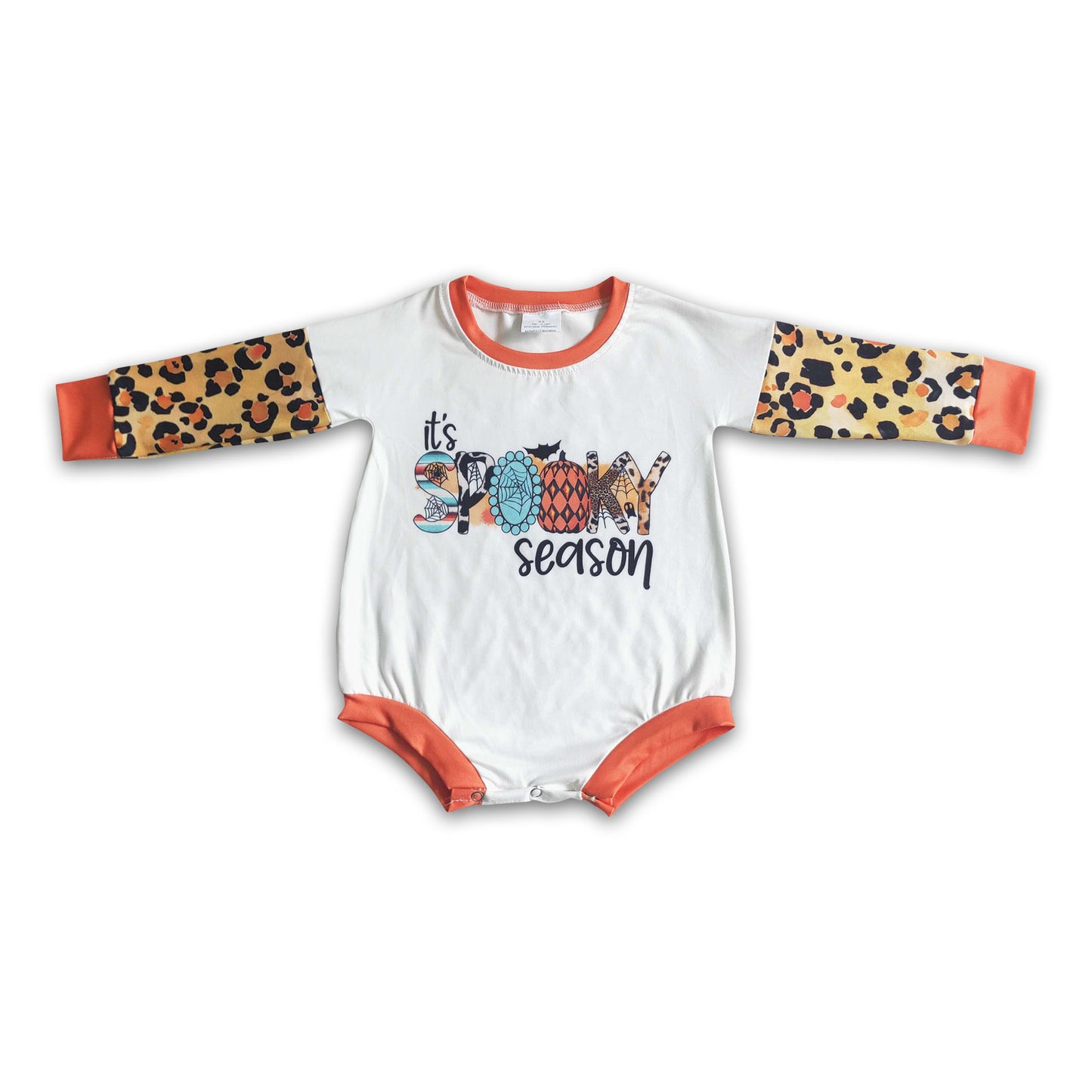 LR0029  It's Spooky Season Baby Halloween Long Sleeve Romper