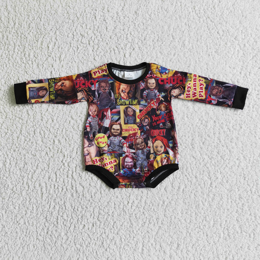 LR0106 Baby Girls Halloween Shirt Romper