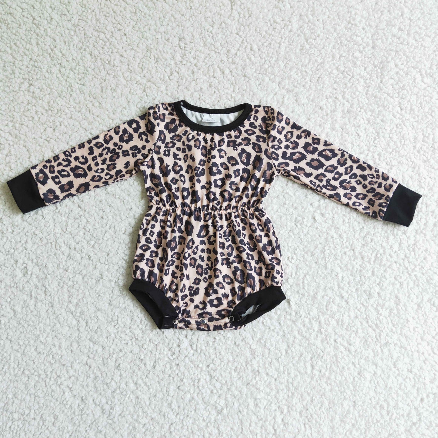 Baby Girls Leoaprd Long Sleeve Romper ON Sale