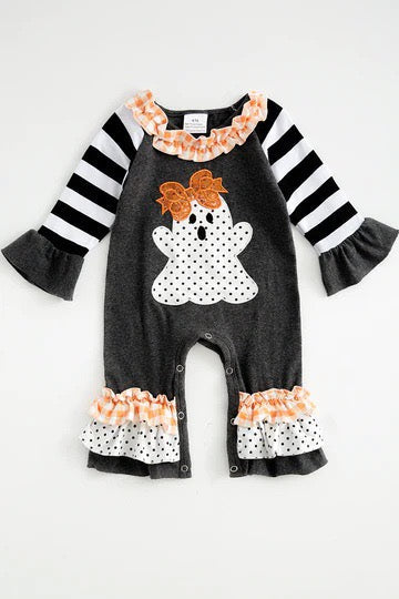 LR0129 Baby  Girls Halloween  Romper