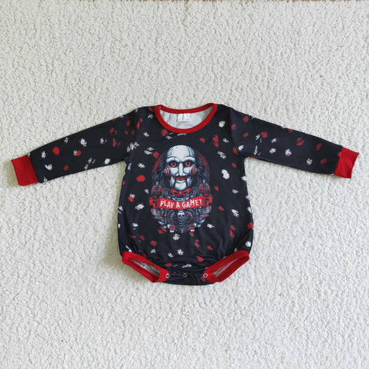 LR0145  Baby Girls Halloween Long Sleeve Shirt Romper