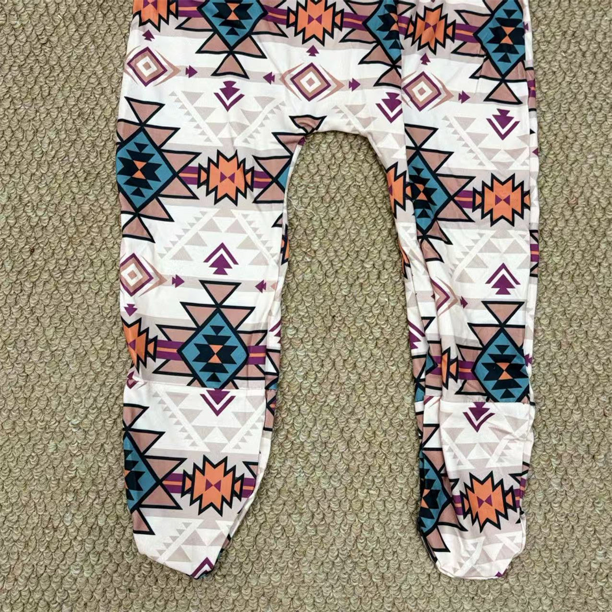 Baby Boys Sibling Western Aztec Zipper Footie Romper/Shirts Top