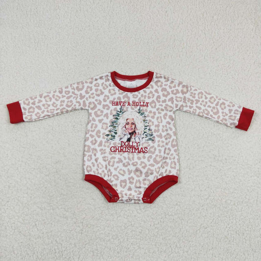 Newborn Baby Girls Christmas Singer Long Sleeve Romper