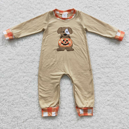 USA ShopBabgy Boys Halloween Pumpkin Dog Romper