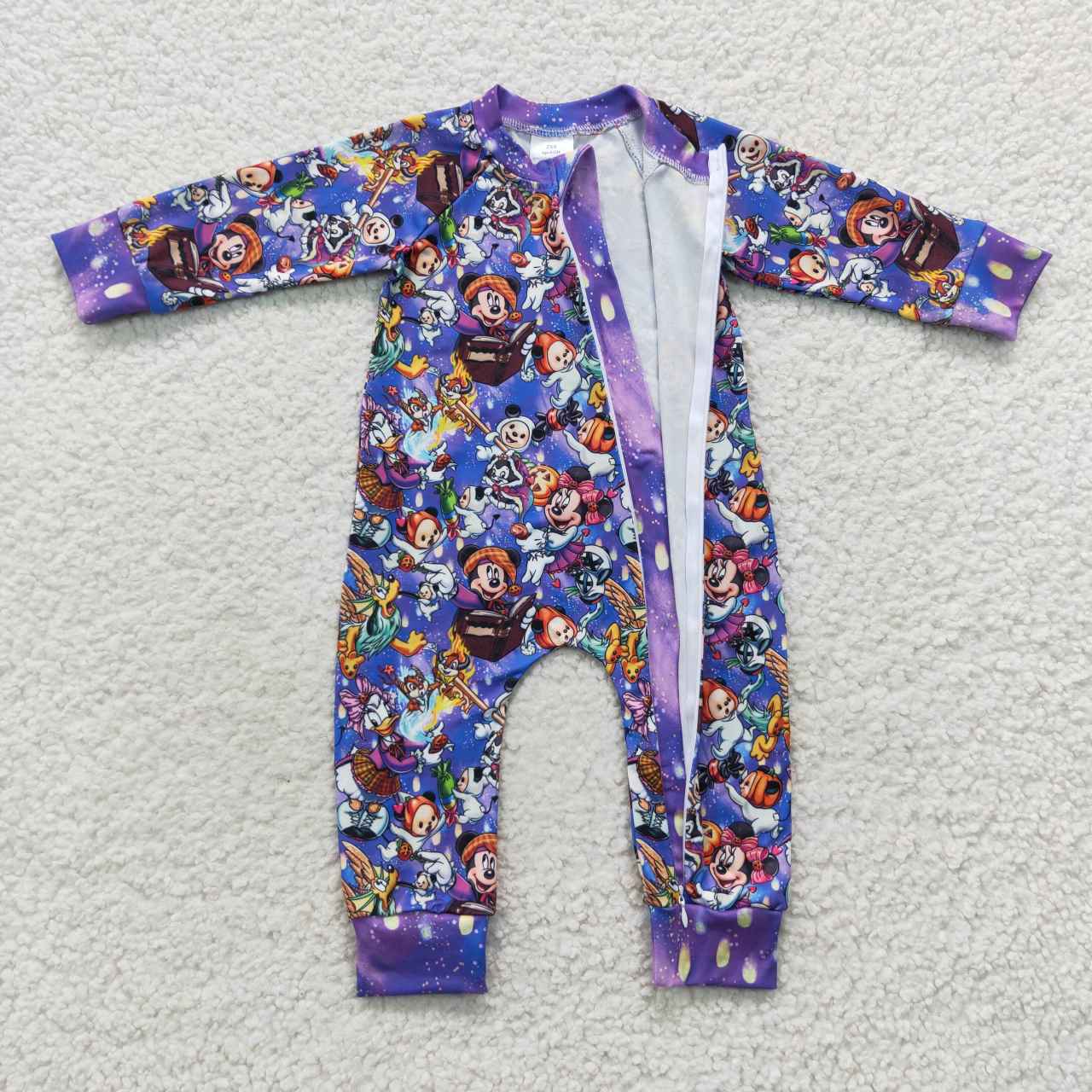 LR0487 Newborn Baby Girls Halloween Cartoon Romper