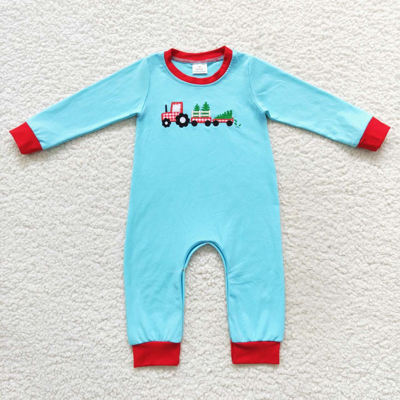 LR0500 USA Shop Baby Boys Christmas Truck Romper