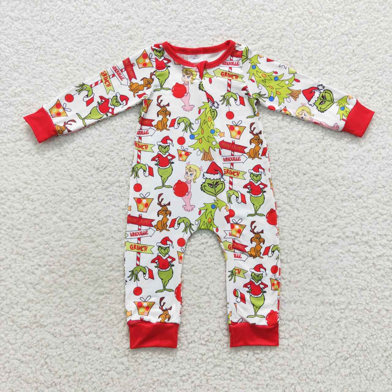 Family Girls Boys Green Face Rompers Pants Pajamas Sets