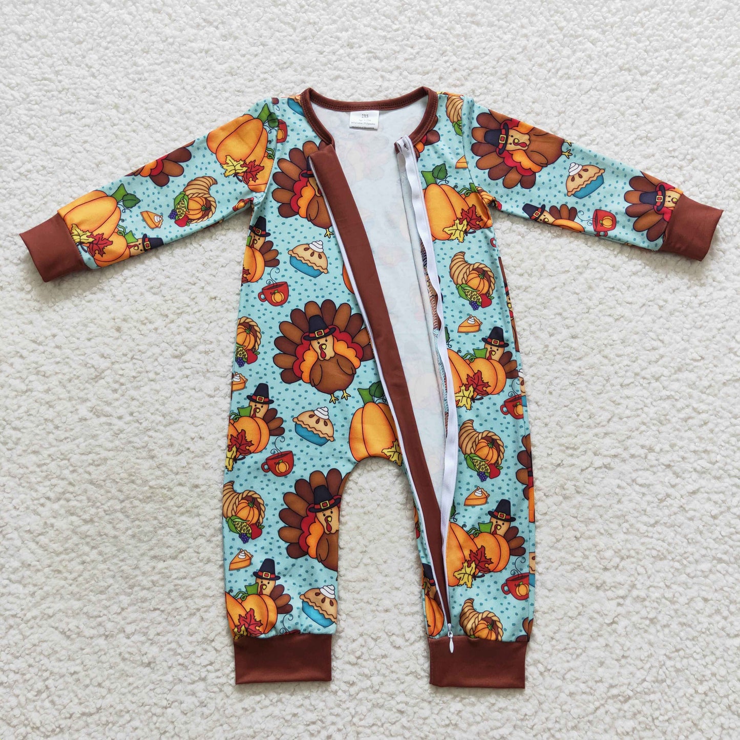 Sibling Baby Thanksgiving Party Turkey Pie Clothing