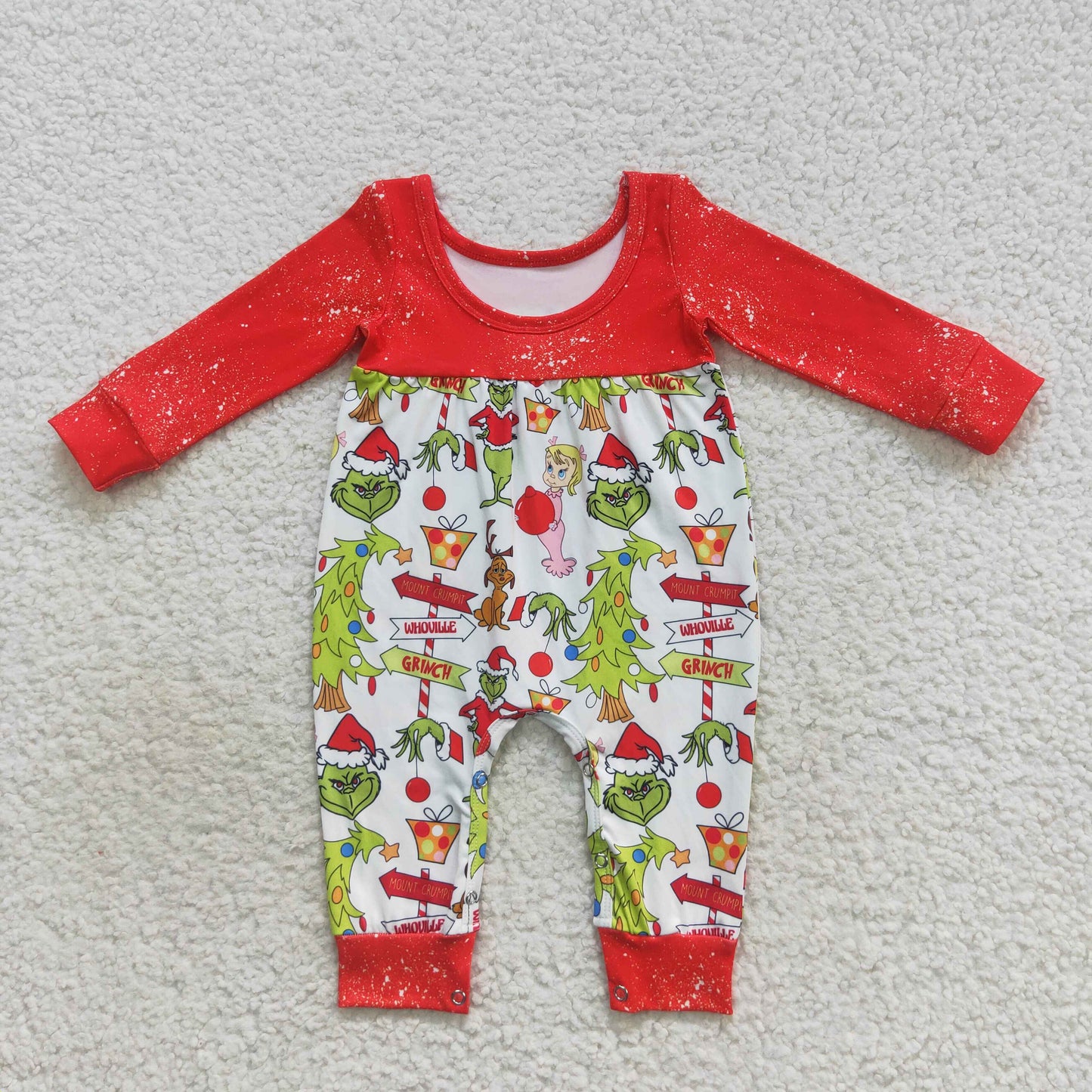 Baby Girls Christmas Grinc Romper