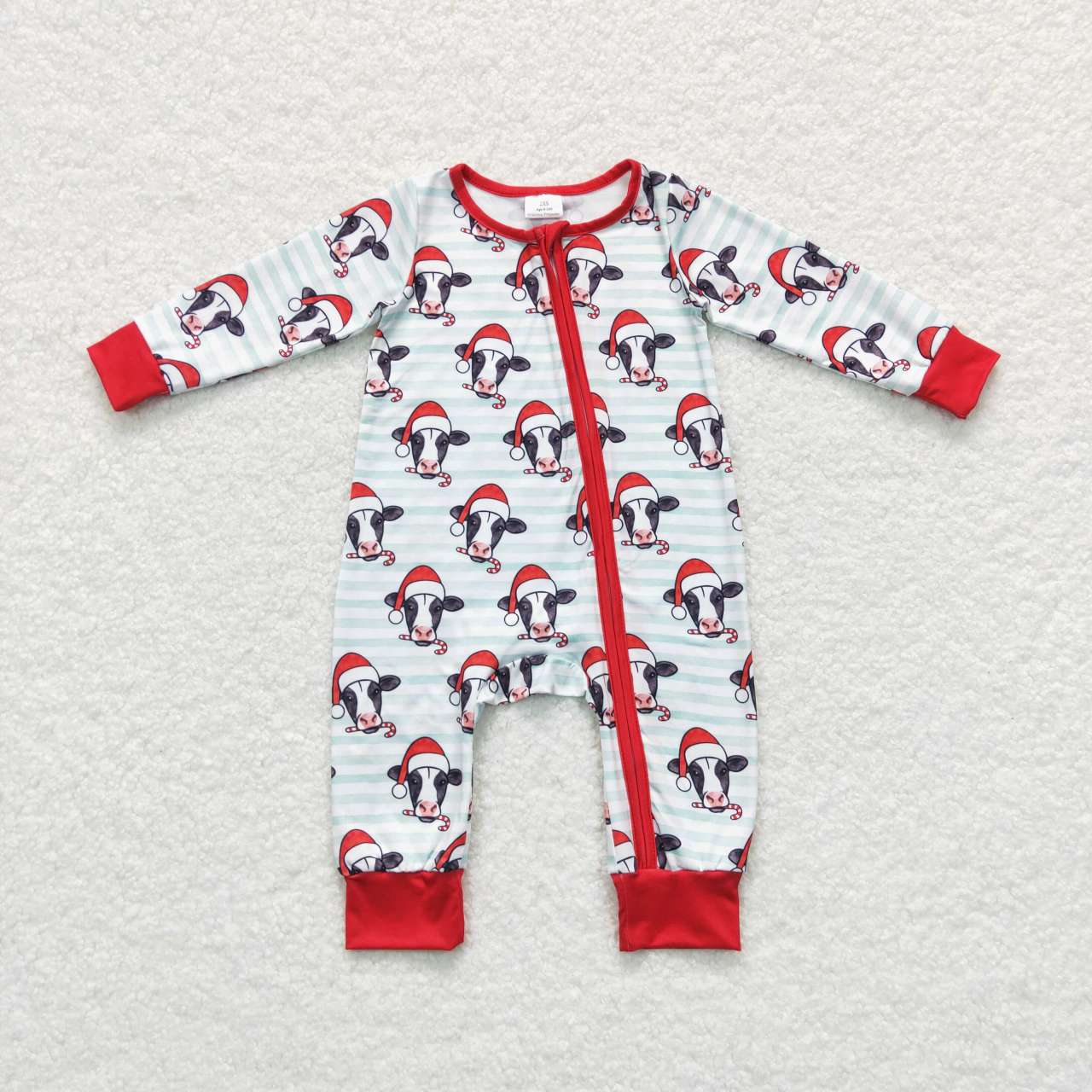 Baby Boys Brother Christmas Cow Pajama and Romper