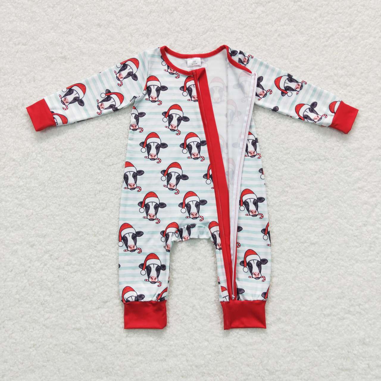 Baby Boys Brother Christmas Cow Pajama and Romper