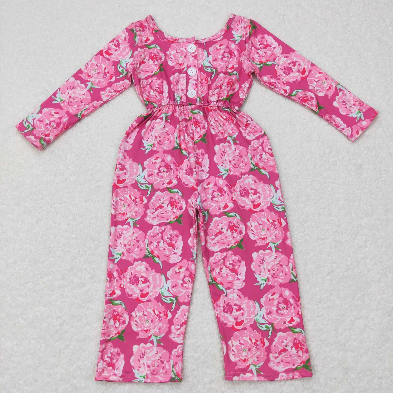 Toddler Baby Girls Hot Pink Floral Sister Clothes