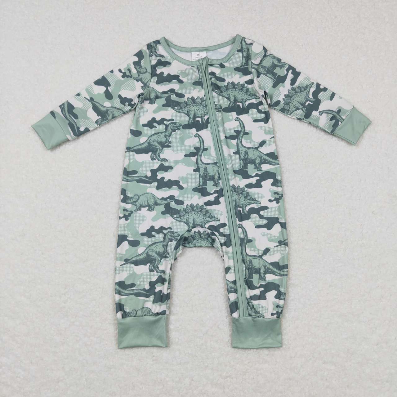 Baby Boys Sibling Hunting Camo Long Sleeve Zipper Romper