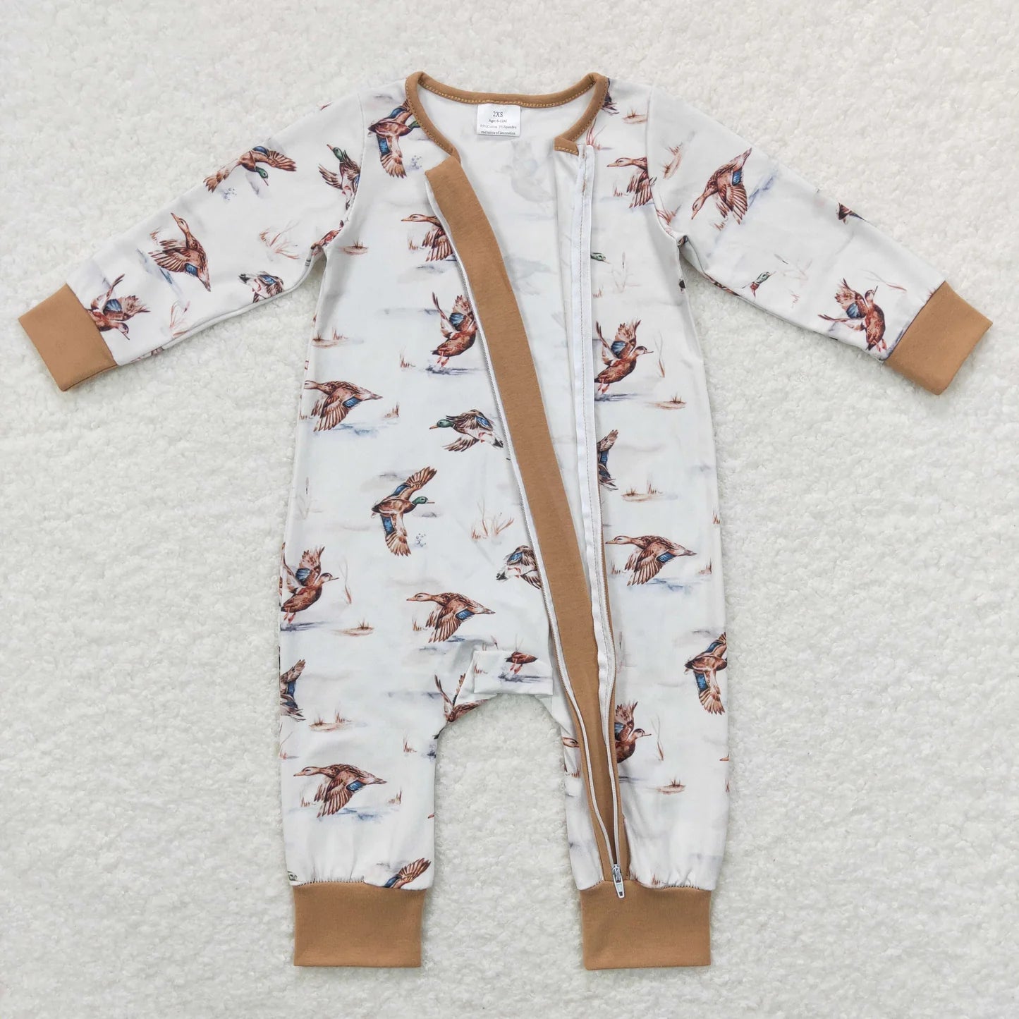 USA Shop Baby Infant Kids Duck Hunting Long Sleeve Zip Sleepers Rompers