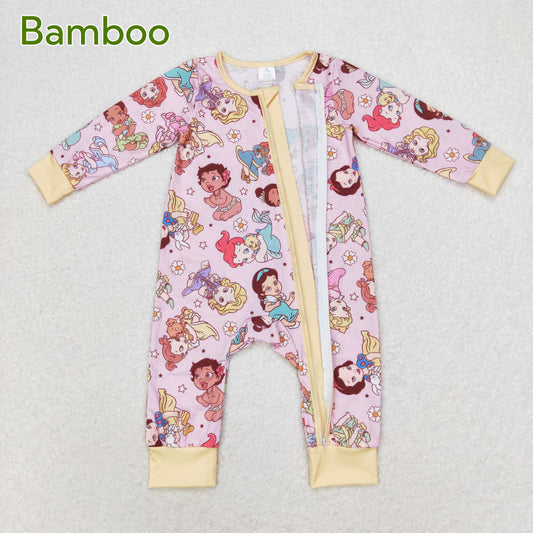 Baby Girls Cute Princess Long Sleeve Bamboo Romper