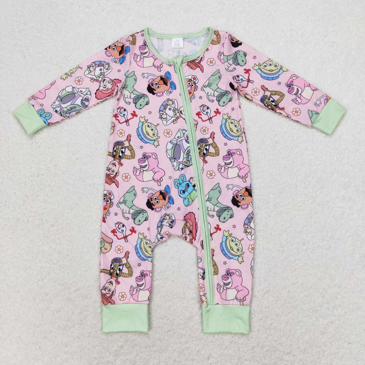 Baby Girls Cute Cartoon Toys Long Sleeve Bamboo Romper