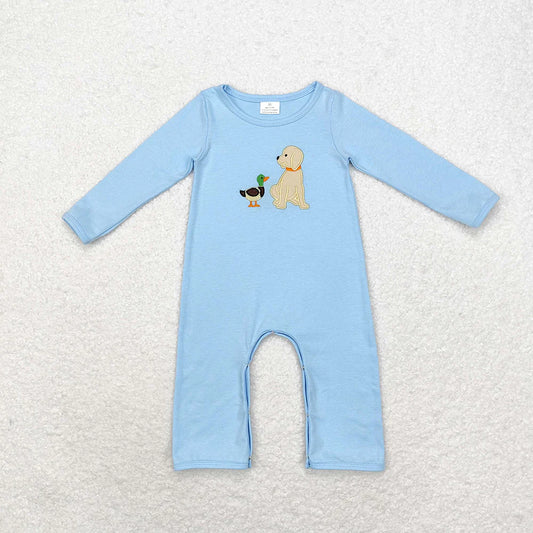 USA Shop Baby Infant Boys Dog Duck Blue Rompers