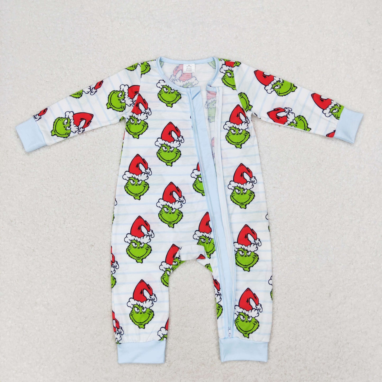 USA Shop Baby  Boys Green Face Zip Romper