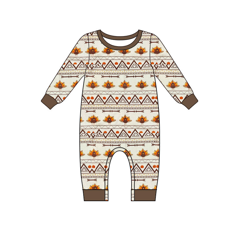 LR1011 Newborn Baby Boys Turkey Romper Pre-order