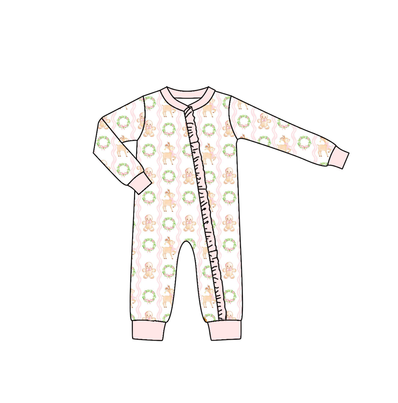 LR1013 Newborn Baby Girls gingersnap Romper Pre-order