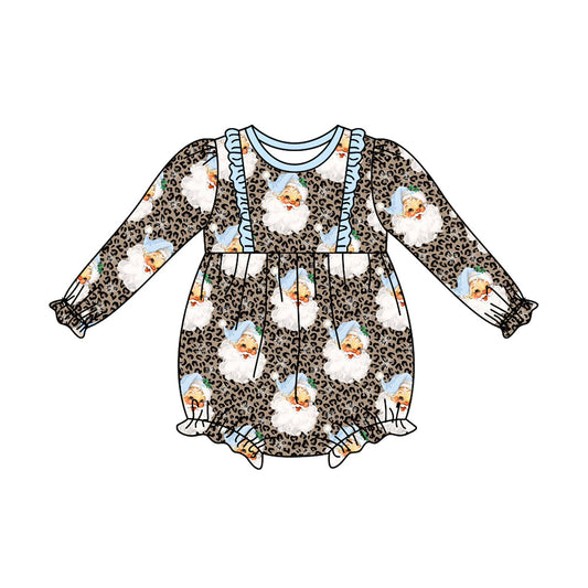 Kids Boys  Christmas Santa Leopard Bubble romper  Pre-order