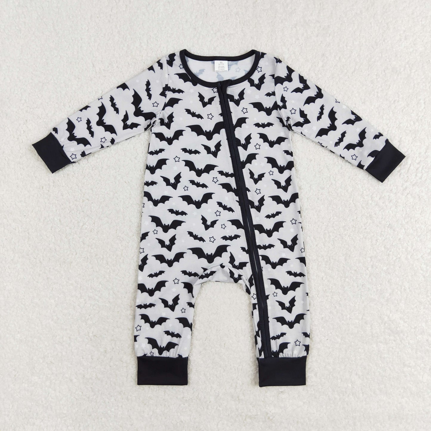 Baby Girls Halloween Bats Sibling Bamboo Pajamas Clothes Sets