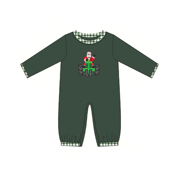 3 MOQ Newborn Baby Boys Christmas Tractors  Romper Pre-order