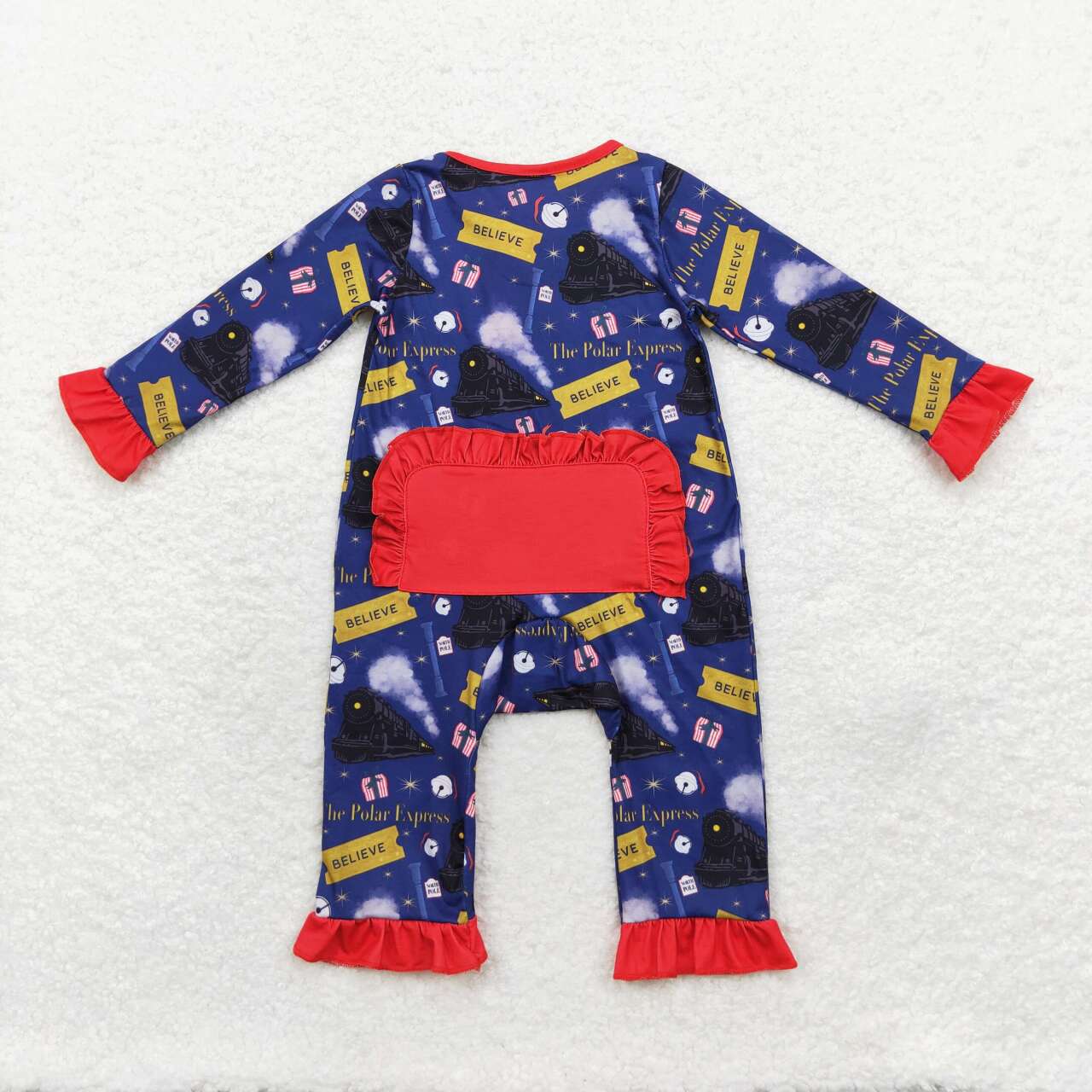 Baby Girls Boys Sibling Christmas Polar Express Pajama and Romper