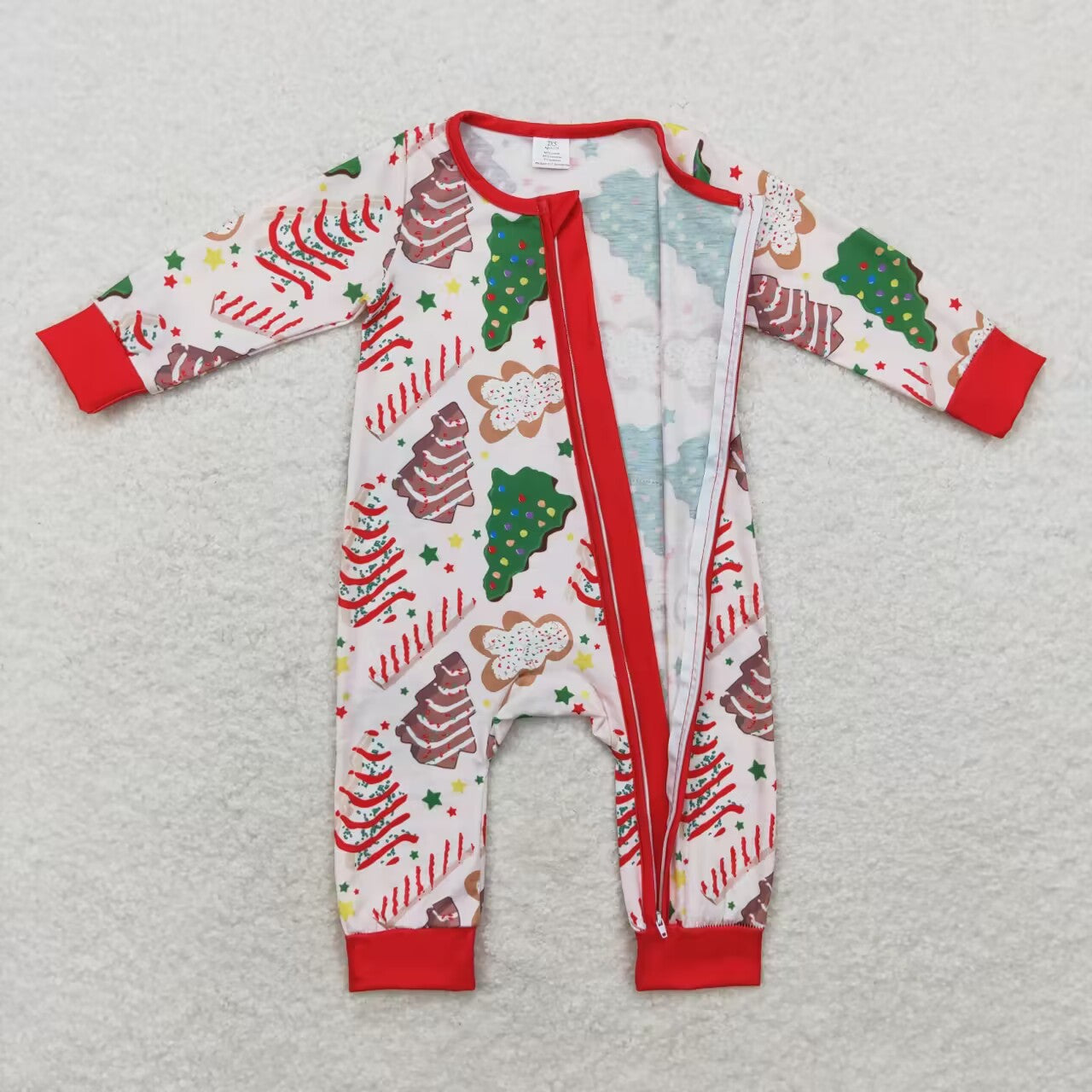 Newborn Baby Boys Christmas Tree Cake Romper