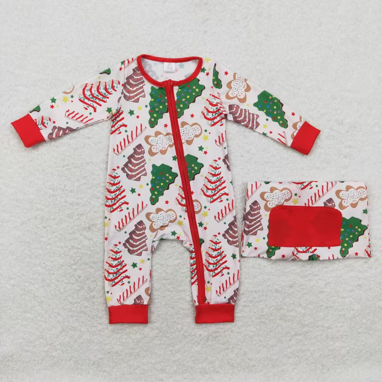 Newborn Baby Boys Christmas Tree Cake Romper