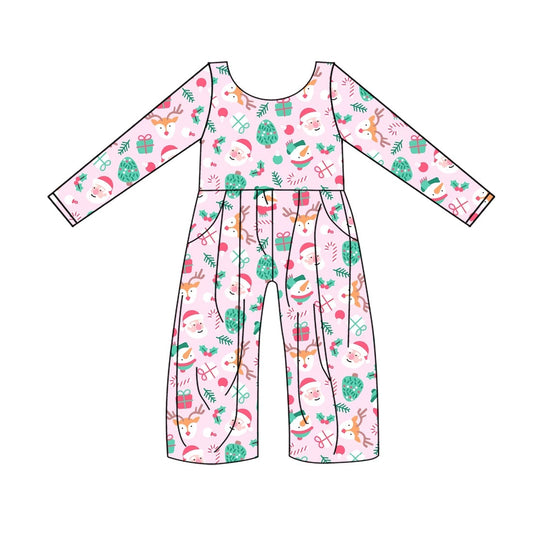Baby Girls Christmas Party Long Sleeve Jumpsuit Preorder
