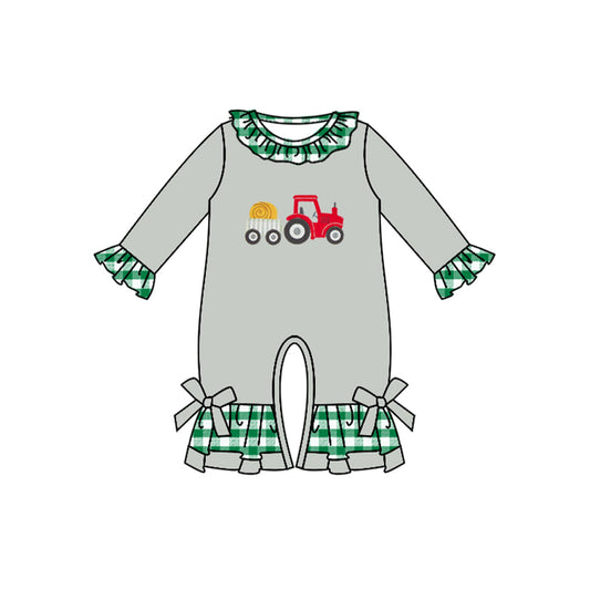 LR1182 Baby Girls Dear Long Sleeve Tractors Romper Preorder